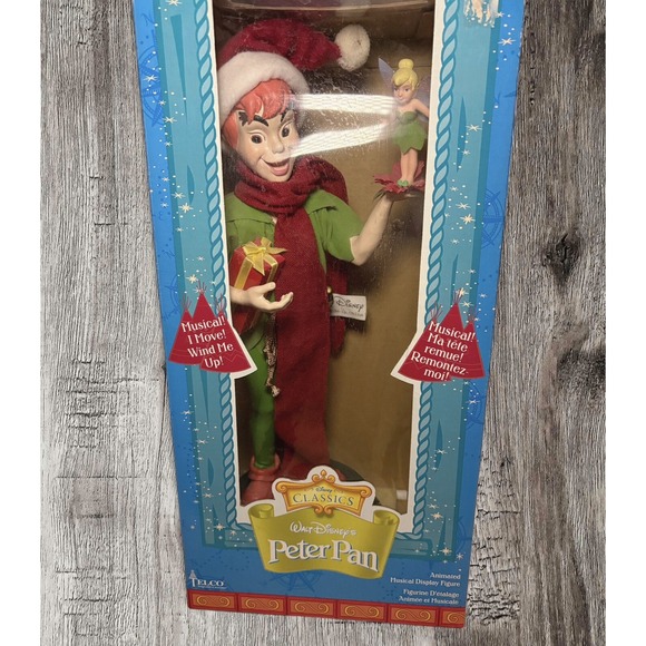 Vintage Telco Walt Disney Classic Peter Pan Musical Wind Up Doll NIB - Picture 1 of 6